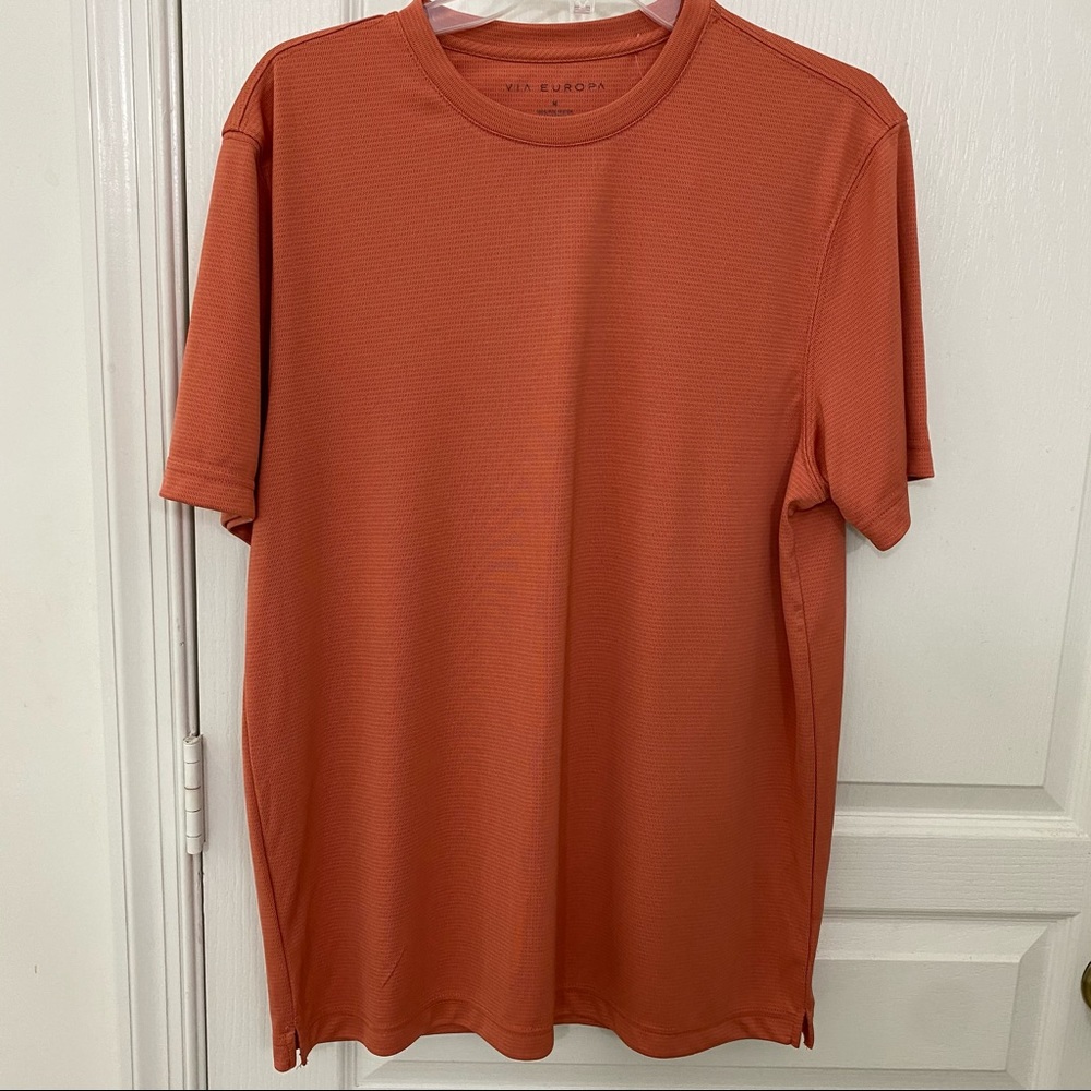 Via Europa Orange Dri Fit Men’s shirt Size M